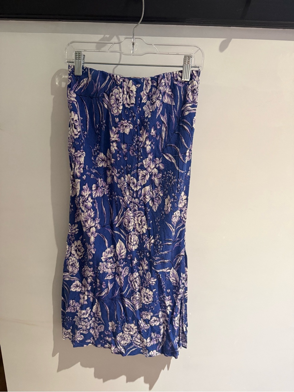 B.O.G. Collective Blue Floral Midi Skirt